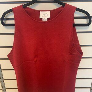 Ann Taylor Loft Red Classic Shell-Size XL